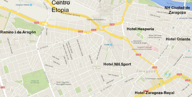 mapa hoteles